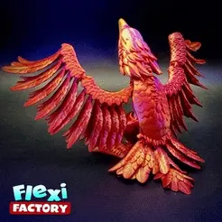 Dan-Sopala-Flexi-Factory-Phoenix.gif Fichier STL Flexi Print-in-Place Phoenix・Modèle à télécharger et à imprimer en 3D, FlexiFactory