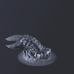 6.gif STL file Worm Monster Miniature #06・3D print model to download, MiMO