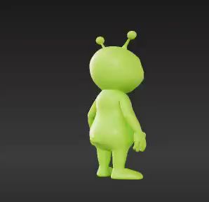 firefox_PWbuPBeLOM.mp4 Дружелюбный футуристический инопланетный талисман 3D печать модели - причудливый научно-фантастический персонаж для техники и игр