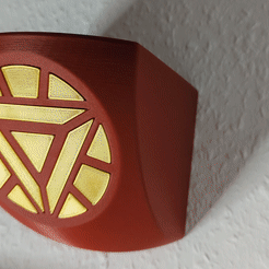 GIF-IRON-MAN.gif Fichier STL Étagère pour trophées de héros - Iron Man・Modèle à imprimer en 3D à télécharger