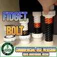 FIDGET-BOLT-COMMERCIAL.gif Archivo 3D Versión comercial - Fidget Bolt con orificio para llavero・Modelo para descargar y imprimir en 3D