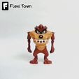 Flexi-Town-Taz,-G1.mp4 Flexi Taz, figurine articulée, 3mf inclus