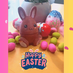 ezgif-3-352a1312f0.gif OBJ file Easter Egg Bunny – Perfect for Candy, Kinder Eggs, and DIY Painting Fun! 🎨・3D printer design to download