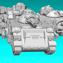 turn_tank_module_bis_lent.gif Archivo 3D Tanque modular WARGAMING MINIATURE TANK・Plan para descargar y imprimir en 3D