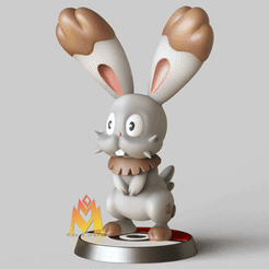 Bunnelby.gif Fichier STL Bunnelby - FAN ART - FIGURINE POKÉMON -POKEMON・Modèle à télécharger et à imprimer en 3D