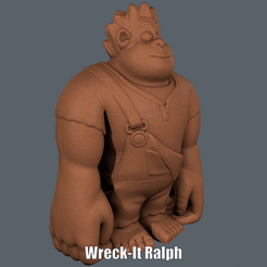 Wreck-It Ralph.gif STL file Wreck-It Ralph (Easy print no support)・3D printer model to download, Alsamen