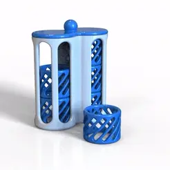 Boite-ronds-de-serviettes-1.gif Archivo STL Servilletero y su caja - Rond de serviette et sa boîte・Modelo para descargar e imprimir en 3D