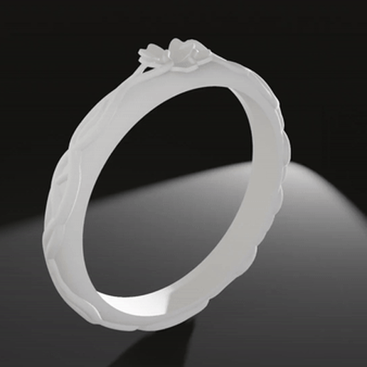 Flower Vine Ring 3D model