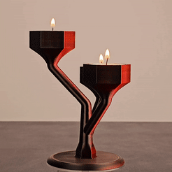 1000026149.gif Candle Holder for 3 Tea Lights in Hexagonal-Round Industrial Design
