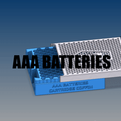 AAA.gif STL file AAA BATTERY 165X STORAGE FITS INSIDE 50 CAL AMMO CAN・3D printable model to download