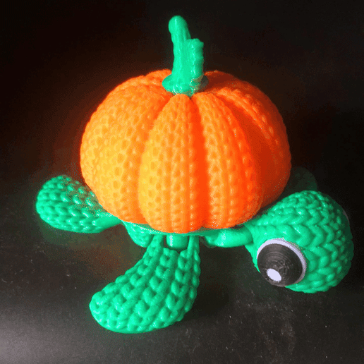 Pumpkin Turtle Articulated - 3D model önizlemesi