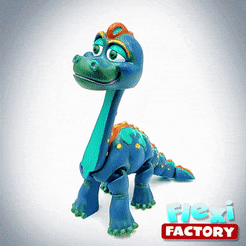 Dan-Sopala-Flexi-Factory-Brachiosaurus.gif Archivo STL Flexi Print-in-Place Dinosaurio Brachiosaurus・Plan de impresión en 3D para descargar, FlexiFactory