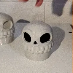 Video_20230925142056282_by_VideoShow.gif STL file GRINDER (GRINDER) SKULL WITH STORAGE SPACE・Model to download and 3D print