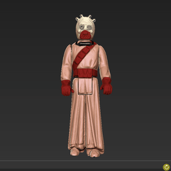 yusken.gif 3D file Star Wars .stl Tusken Raider .3D action figure .OBJ Kenner style.・3D printing idea to download