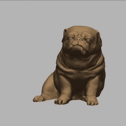 dog6smfaster-MConverter.eu.gif Archivo STL gratis Pug cansado・Plan de la impresora 3D para descargar