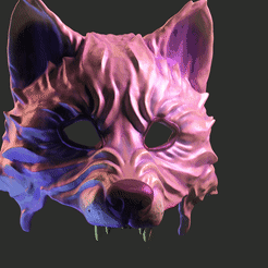 b.gif STL file fantasy wolf mask・3D printable model to download, zaider