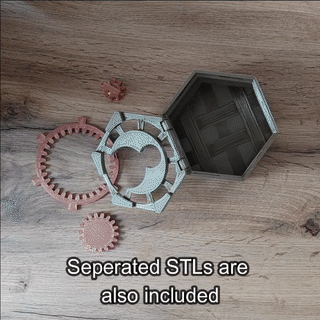 Assembly_Gif.gif Caixa hexagonal com engrenagem Imprimir no local