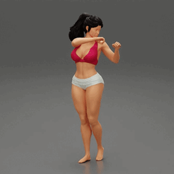 ezgif.com-gif-maker-54.gif Strong woman in fighting stance 3D print model