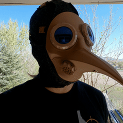 Gif.gif STL file #3D printable #Mask - Plague Doctor・3D print design to download