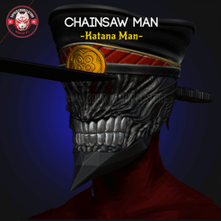 chainsaw_man_cosplay.gif Archivo 3D Casco Cosplay Hombre Motosierra - Hombre Katana - Disfraz Halloween・Modelo de impresora 3D para descargar
