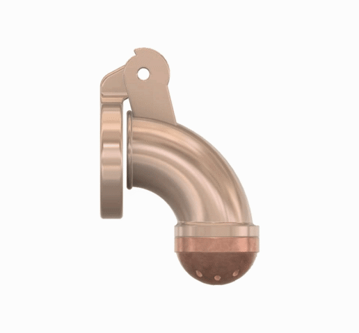 male chastity device penis blocker tube cage ring locker clamp with cap v46 3d print and cnc - 3D model önizlemesi