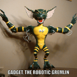 ezgif.com-add-text.gif Download free STL file GADGET the robotic Gremlin • 3D printer design, atarka3
