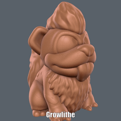Growlithe.gif STL-Datei Growlithe (Einfacher Druck ohne Unterstützung)・Design zum Herunterladen und 3D-Drucken, Alsamen
