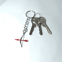 MyGif_1692543566897-min.gif STL file Bow and Arrow Keychain・3D printable model to download