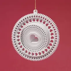animated.gif STL file Xmas ball: spinning love・3D print design to download, Cookiescantswim