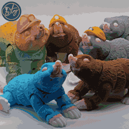 👌 DIGGY THE MOLE, ARTICULATED FIDGET FIGURE, 3MF INCLUDED, CUTE FLEXI ...