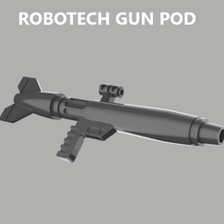 pod_inclination.gif Файл STL Robotech Gun Pod - Matchbox Veritech Fighter Super VF-1S style・Шаблон для загрузки и 3D-печати