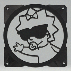 gif1.gif STL file Maggie simpson 120mm fan shroud・Template to download and 3D print