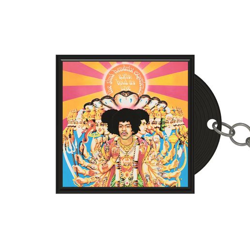 Portada-Vinilos-jimmy-hendrix.mp4 Llavero Vinilo 3D Customizable 🎵