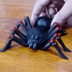 Video.Guru_2021-1609517015923.gif STL file flexi print black tarantula spider・Design to download and 3D print, TRex