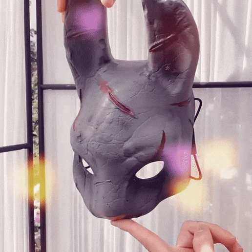 Huntress_Mask.gif Download file Huntress Mask - Dead By Daylight - Cosplay Mask - Halloween Mask • 3D printer object, 3DPrintModelStoreSS