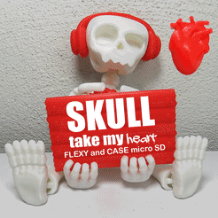 GIF-00-Skull-Flexy-Take-My-Heart.gif Файл STL Skull Flexy Take My Heart・Дизайн 3D-печати для загрузки3D