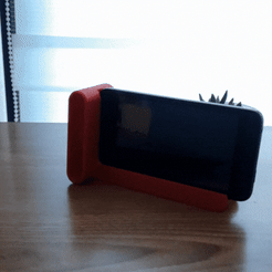 Virga_left_phonestand_Mizi.gif STL file Virga Phonestand Left・3D printer design to download