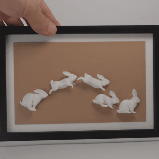 🐇 Rabbit Dynamic Relief・Fichier STL pour ・Cults