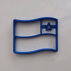 bandera1.gif STL-Datei Cortador de galleta bandera de chile. 10 cm herunterladen • Modell für 3D-Drucker, melisaconunaese