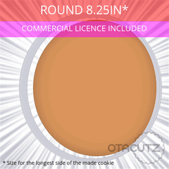 Round_8.25in.gif 3D file Round Cookie Cutter 8.25in / 209.55mm・3D printable model to download