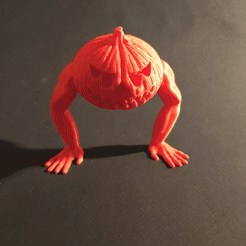 Citrouille humaine rotation.gif Archivo STL gratis Calabaza Humana・Diseño imprimible en 3D para descargar