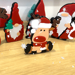 Sequence-01_19.gif STL file Christmas Cute Reindeer Xmas・3D print design to download