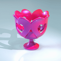 Photophore-coeur-bicolore.gif Fichier STL Photophore St valentin - Valentine's Day tealight holder・Plan pour impression 3D à télécharger