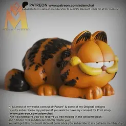 Garfield.gif Garfield Lying down Pose -Classic Cartoon Characters -FanArt