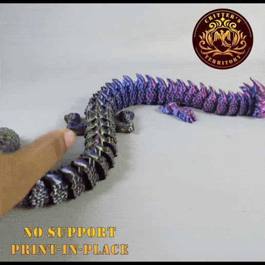 DragonDigitalEtsy-ezgif.com-optimize.gif Articulated Dragon, print-in-place, No-Support