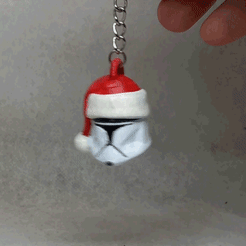 001.gif STL file santa CloneTrooper keychain・3D print object to download
