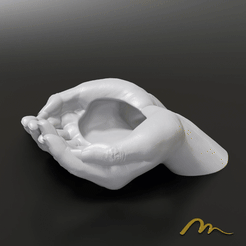 Hand-plant-pot-with-drainage.gif Файл STL Ручной горшок для растений с дренажем・Модель 3D-принтера для скачивания