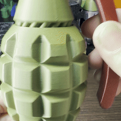 ezgif.com-gif-maker-12.gif Archivo STL Fidget Grenade Print in Place・Plan imprimible en 3D para descargar