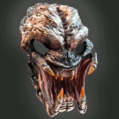 gif.gif STL file Feral Predator face mask・Template to download and 3D print