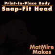 LeoGecko_SnapFit.gif Archivo STL Juguete articulado de gecko leopardo, cuerpo imprimible, cabeza encajable, simpático flexi・Diseño de impresora 3D para descargar, MatMire_Makes